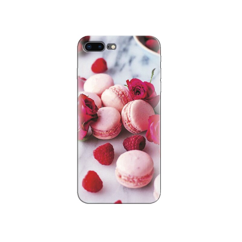Husa Iphone 8 Plus Pink Rose Macaroons Raspberry