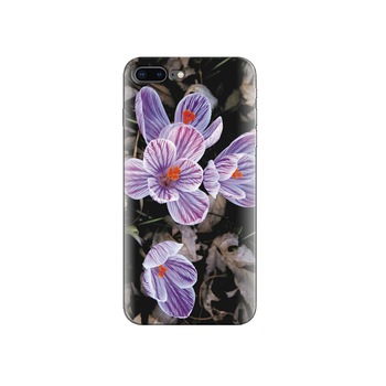 Husa Iphone 7 Plus Purple Flowers 001 Husa Iphone 7 Plus Purple Flowers 001