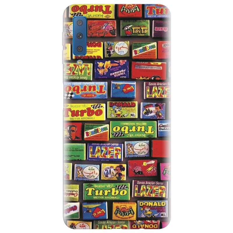Husa silicon pentru Samsung Galaxy A7 2018, Chewing Gum Turbo