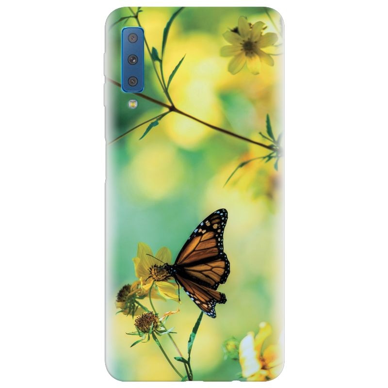 Husa silicon pentru Samsung Galaxy A7 2018, Butterfly