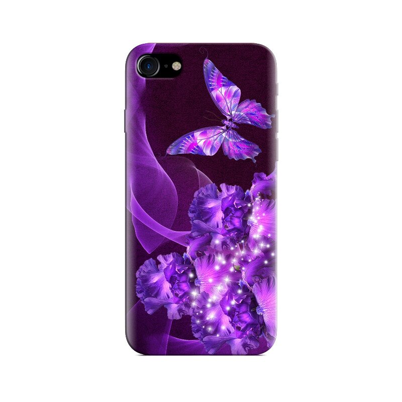 Husa Iphone 7 Purple Butterfly Cellphone
