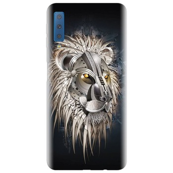 Husa silicon pentru Samsung Galaxy A7 2018, Abstract Lion 001 Husa silicon pentru Samsung Galaxy A7 2018, Abstract Lion 001