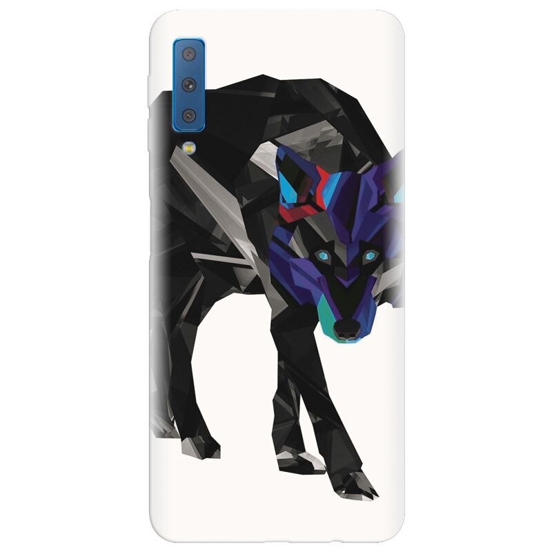 Husa silicon pentru Samsung Galaxy A7 2018, Abstract Wolf