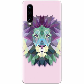 Husa silicon pentru Huawei P30, Polygon Lion Husa silicon pentru Huawei P30, Polygon Lion