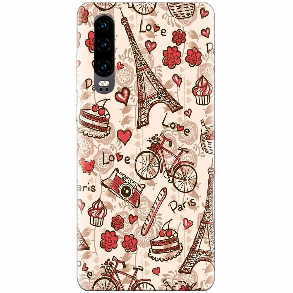 Husa silicon pentru Huawei P30, Paris Love