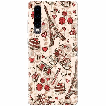 Husa silicon pentru Huawei P30, Paris Love Husa silicon pentru Huawei P30, Paris Love