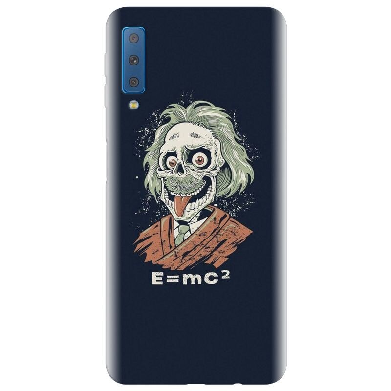 Husa silicon pentru Samsung Galaxy A7 2018, Albert Einstein Caricature