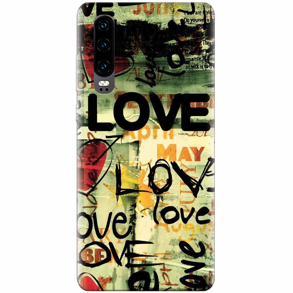 Husa silicon pentru Huawei P30, Love Artwork