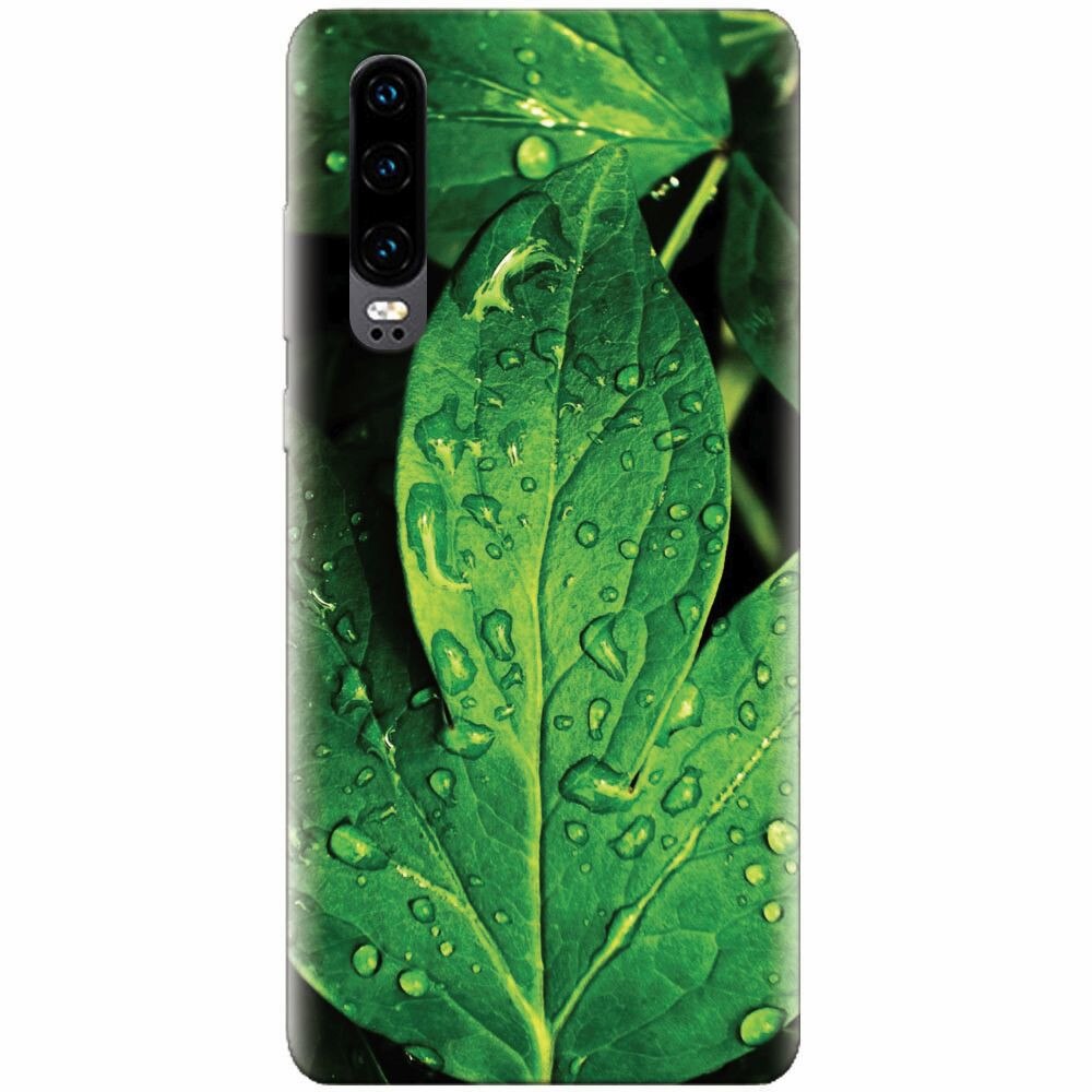 Husa silicon pentru Huawei P30, Leaves And Dew