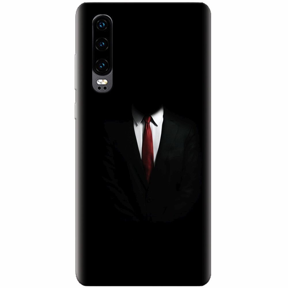 Husa silicon pentru Huawei P30, Mystery Man In Suit