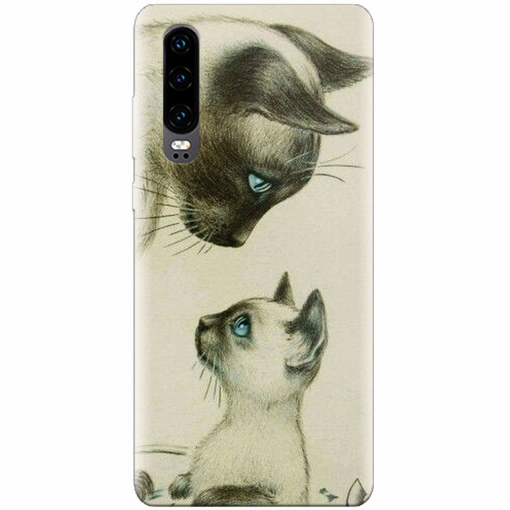 Husa silicon pentru Huawei P30, Little Cat