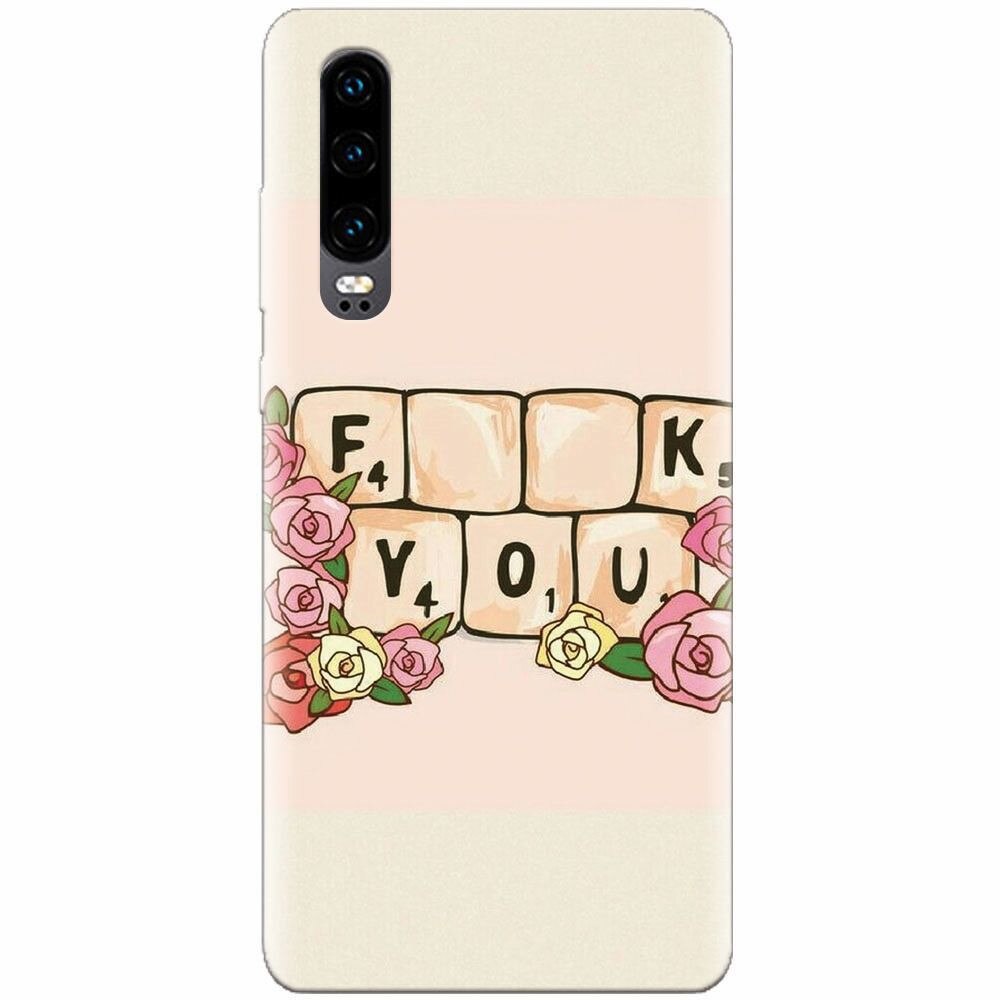 Husa silicon pentru Huawei P30, Scrabble