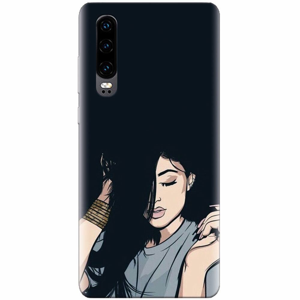 Husa silicon pentru Huawei P30, Simple Girl