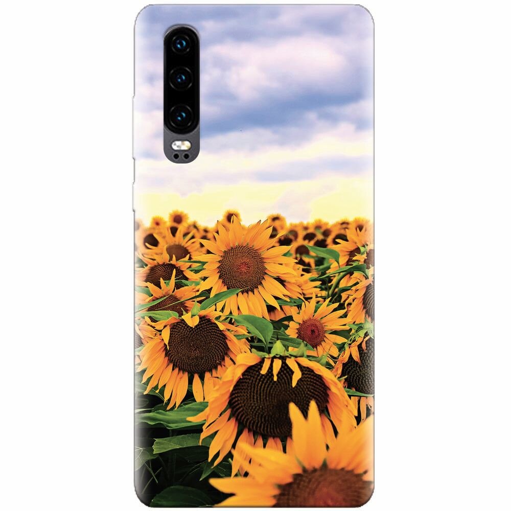 Husa silicon pentru Huawei P30, Sunflowers