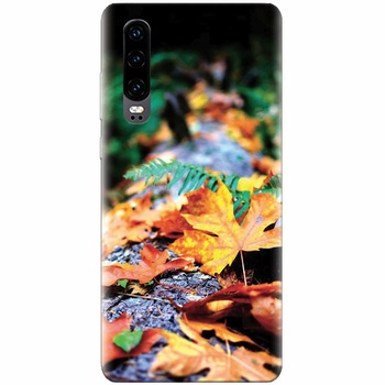 Husa silicon pentru Huawei P30, Autumn Leaves Husa silicon pentru Huawei P30, Autumn Leaves