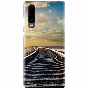 Husa silicon pentru Huawei P30, Railroad Horizon Husa silicon pentru Huawei P30, Railroad Horizon
