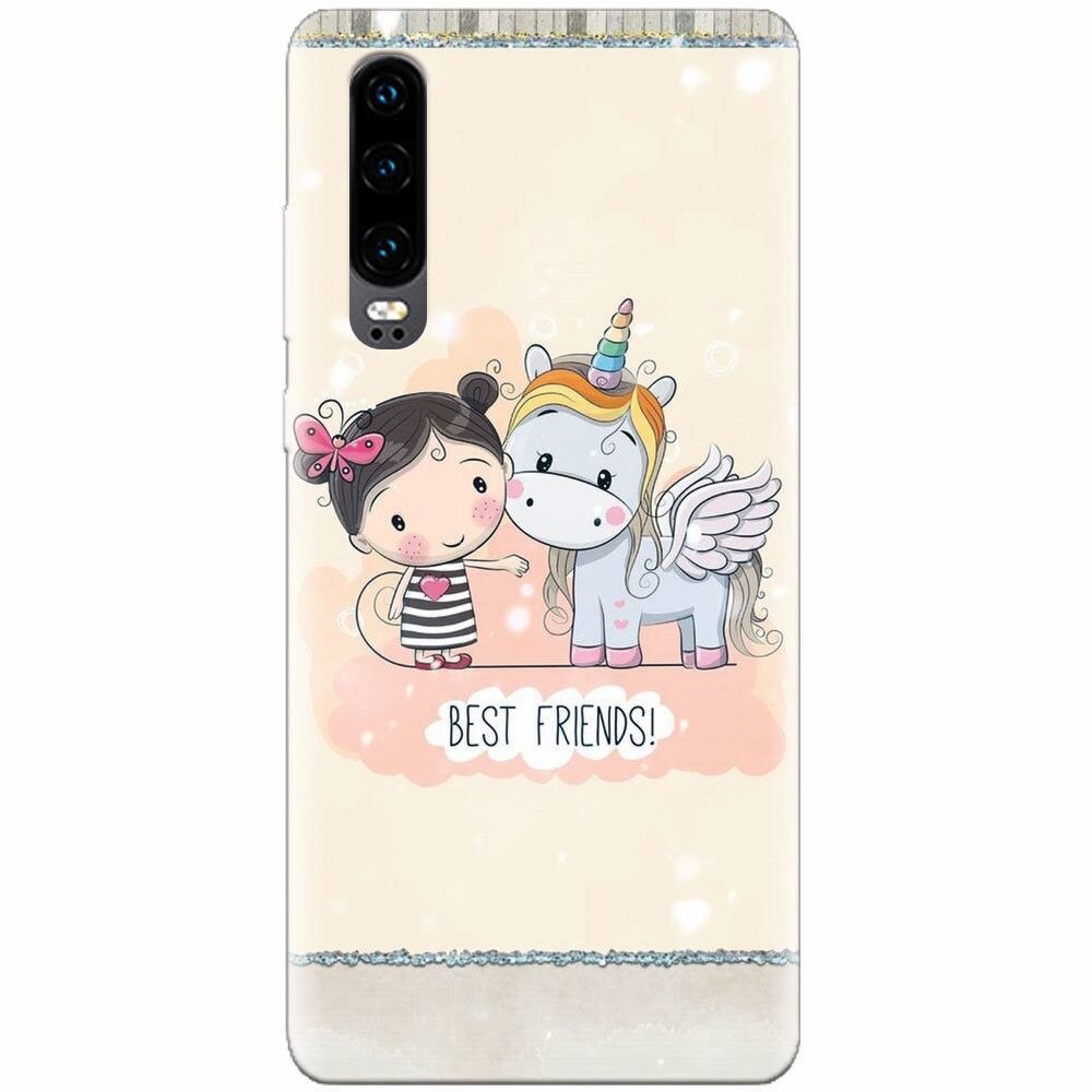 Husa silicon pentru Huawei P30, Best Friends