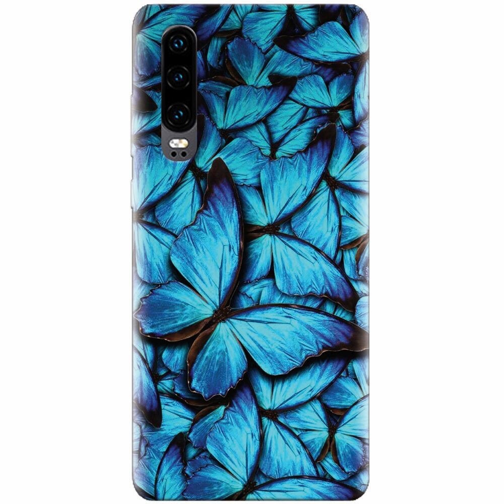 Husa silicon pentru Huawei P30, Blue Butterfly 101