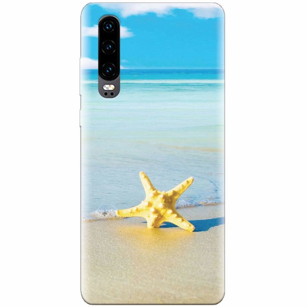Husa silicon pentru Huawei P30, Starfish Beach