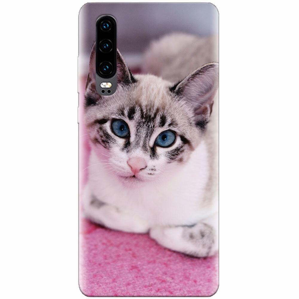 Husa silicon pentru Huawei P30, Siamese Kitty