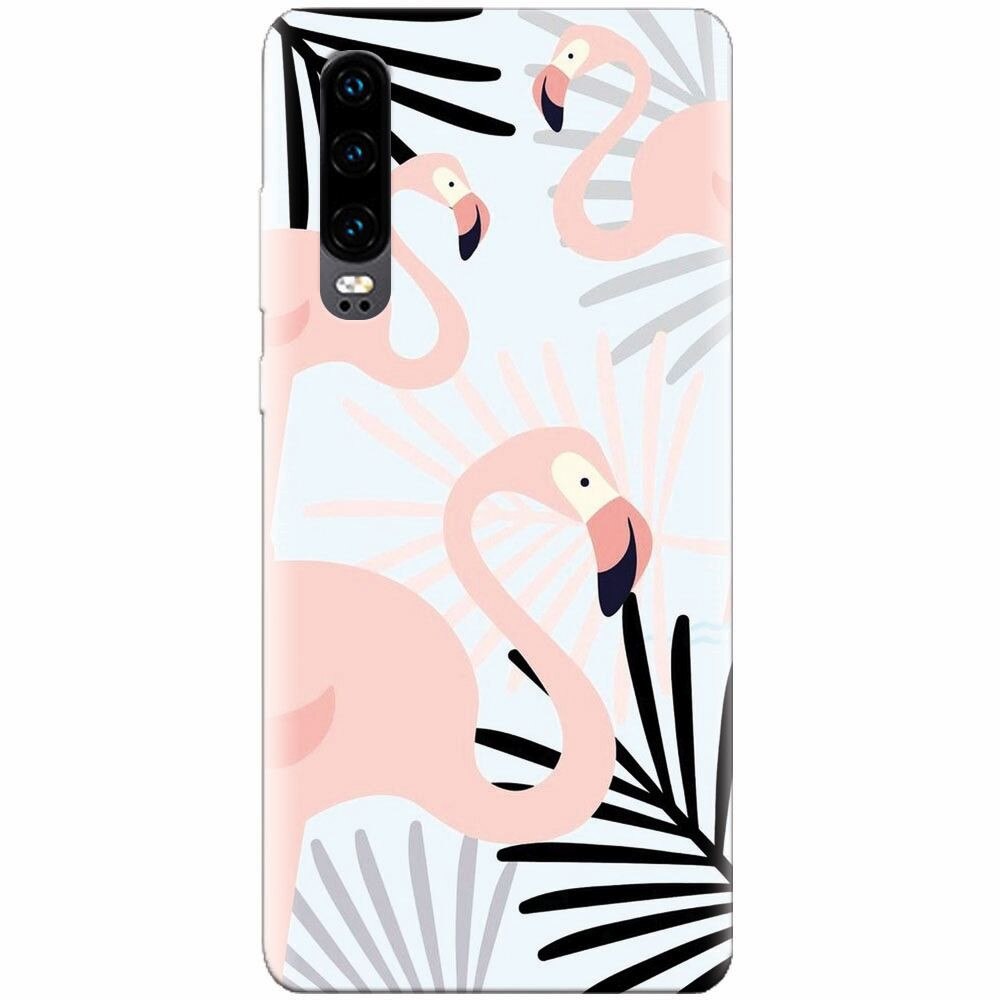Husa silicon pentru Huawei P30, Flamingo
