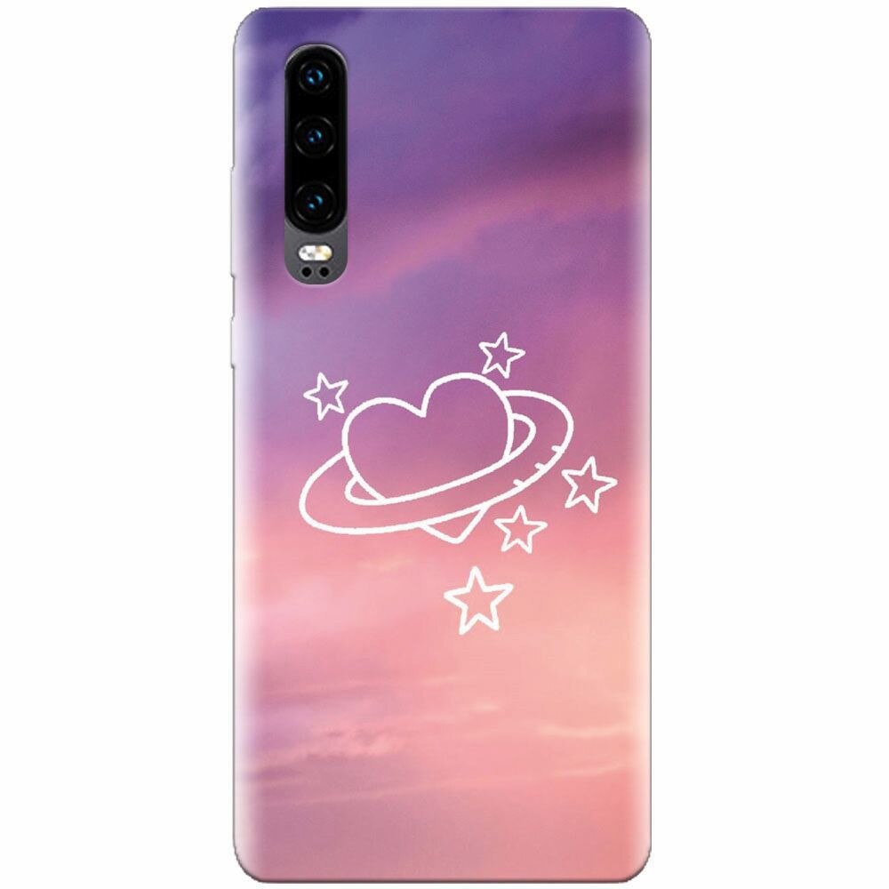 Husa silicon pentru Huawei P30, Galaxy Heart