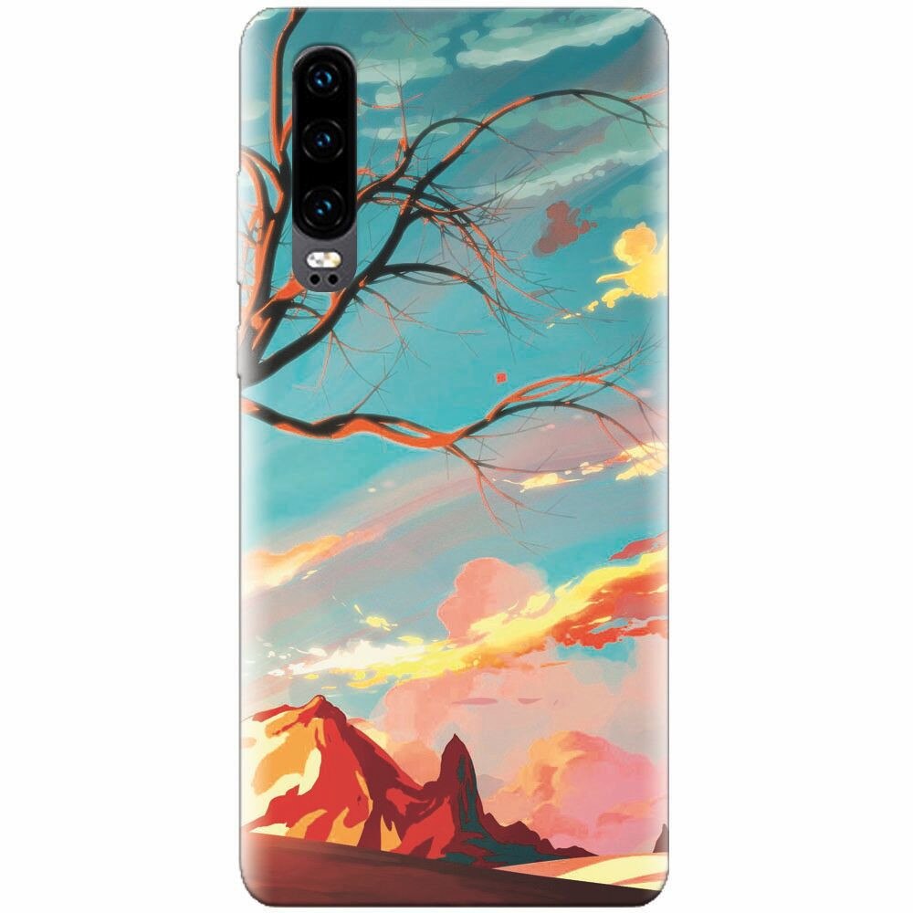 Husa silicon pentru Huawei P30, Artistic Landscape