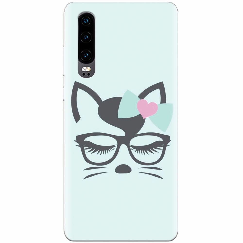 Husa silicon pentru Huawei P30, Angel Cat