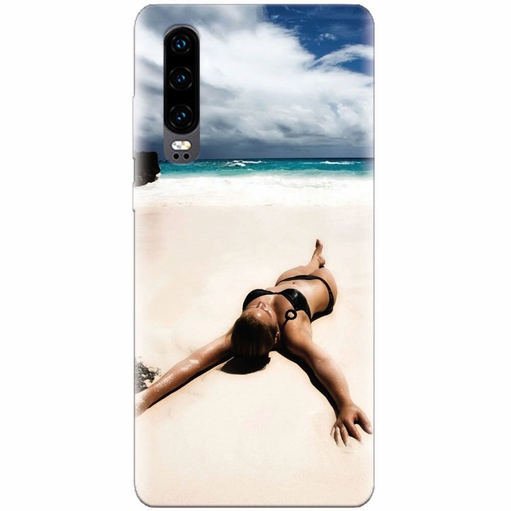 Husa silicon pentru Huawei P30, Beach Lounging