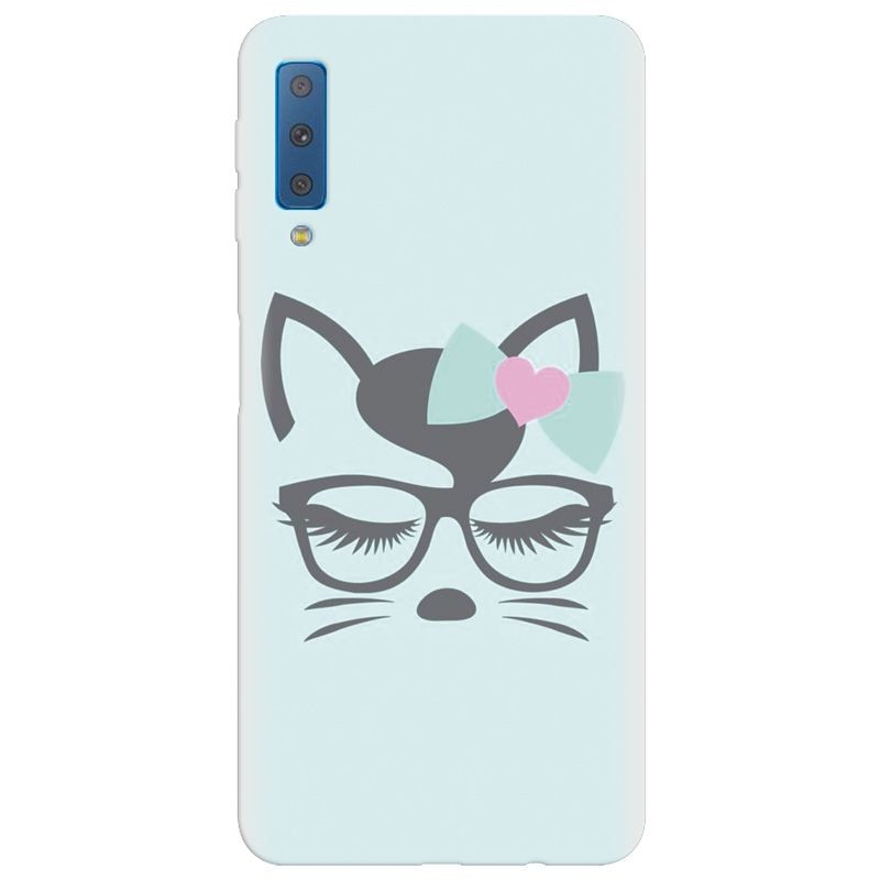 Husa silicon pentru Samsung Galaxy A7 2018, Angel Cat