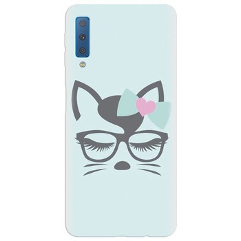 Husa silicon pentru Samsung Galaxy A7 2018, Angel Cat Husa silicon pentru Samsung Galaxy A7 2018, Angel Cat