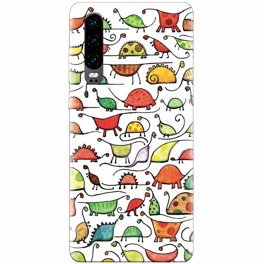 Husa silicon pentru Huawei P30, Dino