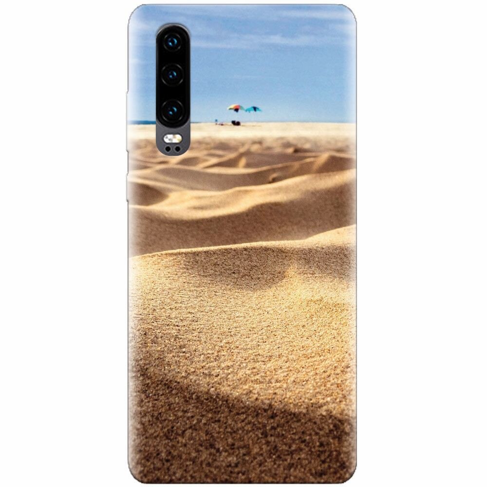 Husa silicon pentru Huawei P30, Beach Sand Closeup Holiday