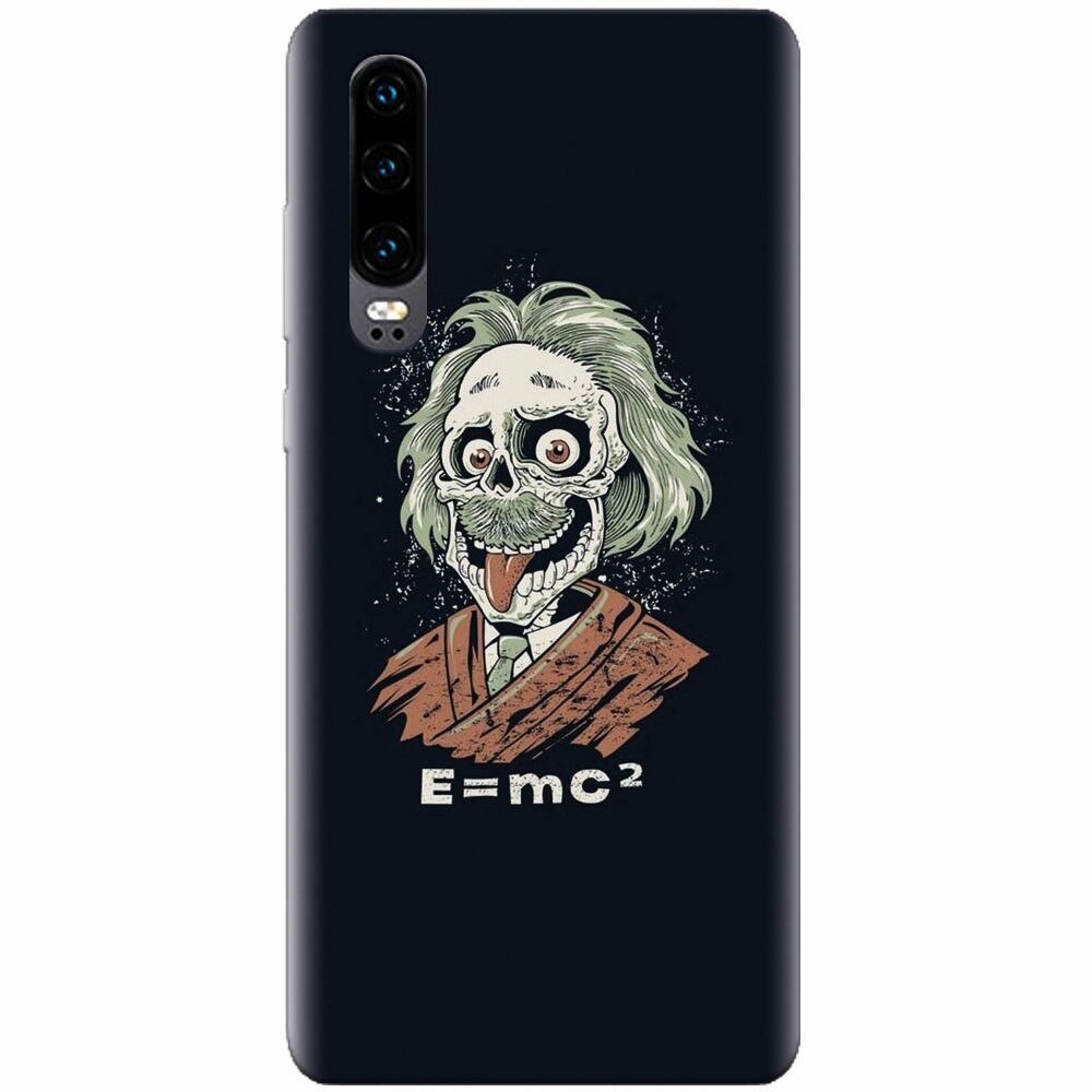 Husa silicon pentru Huawei P30, Albert Einstein Caricature