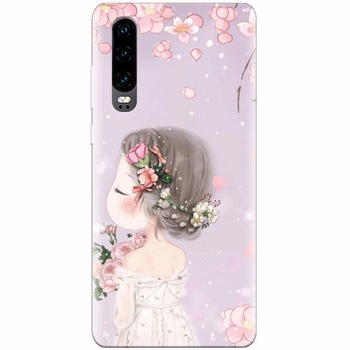 Husa silicon pentru Huawei P30, Girl 001 Husa silicon pentru Huawei P30, Girl 001