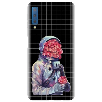 Husa silicon pentru Samsung Galaxy A7 2018, Astronaut Love Husa silicon pentru Samsung Galaxy A7 2018, Astronaut Love