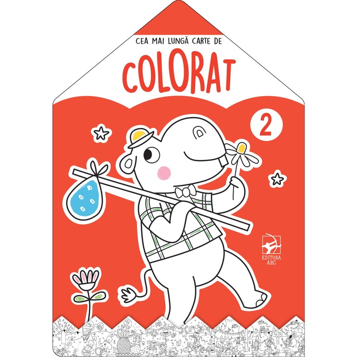 Hipopotamul. Cea mai lunga carte de colorat