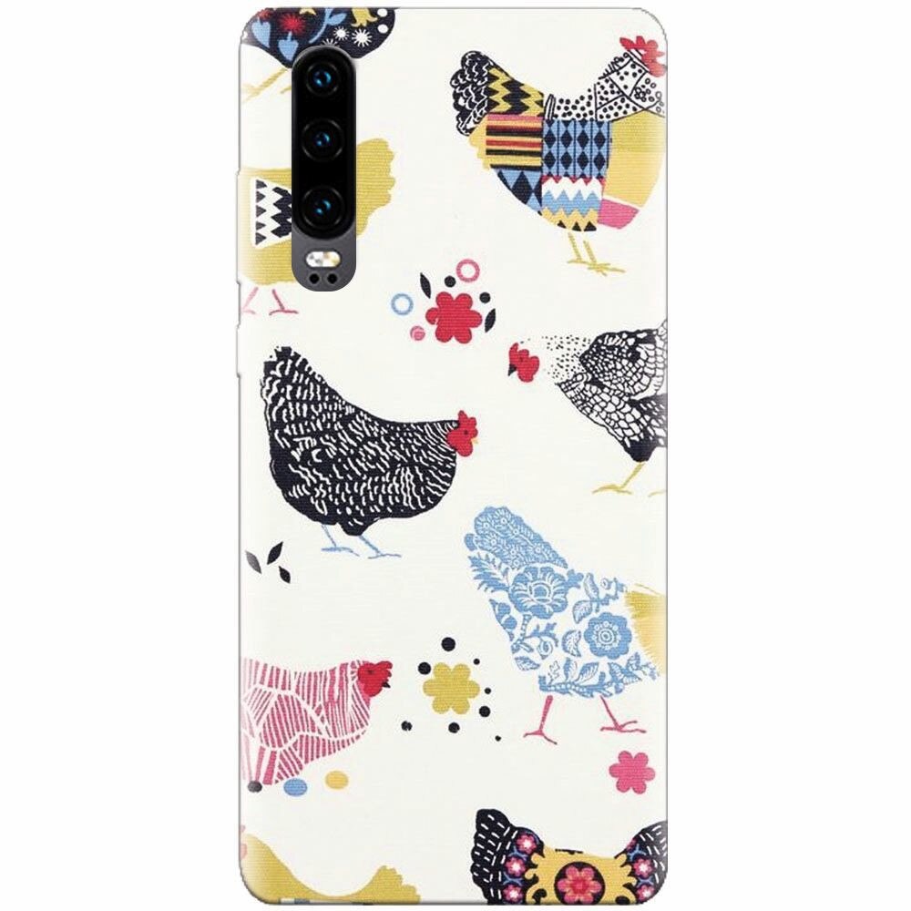 Husa silicon pentru Huawei P30, Chickens