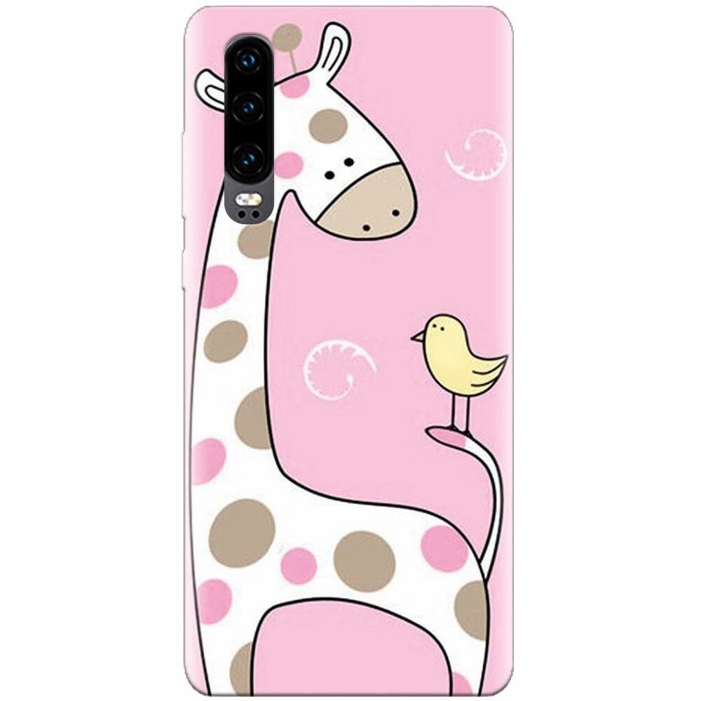 Husa silicon pentru Huawei P30, Cute Giraffe