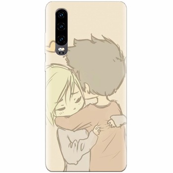 Husa silicon pentru Huawei P30, Couple Hug Husa silicon pentru Huawei P30, Couple Hug