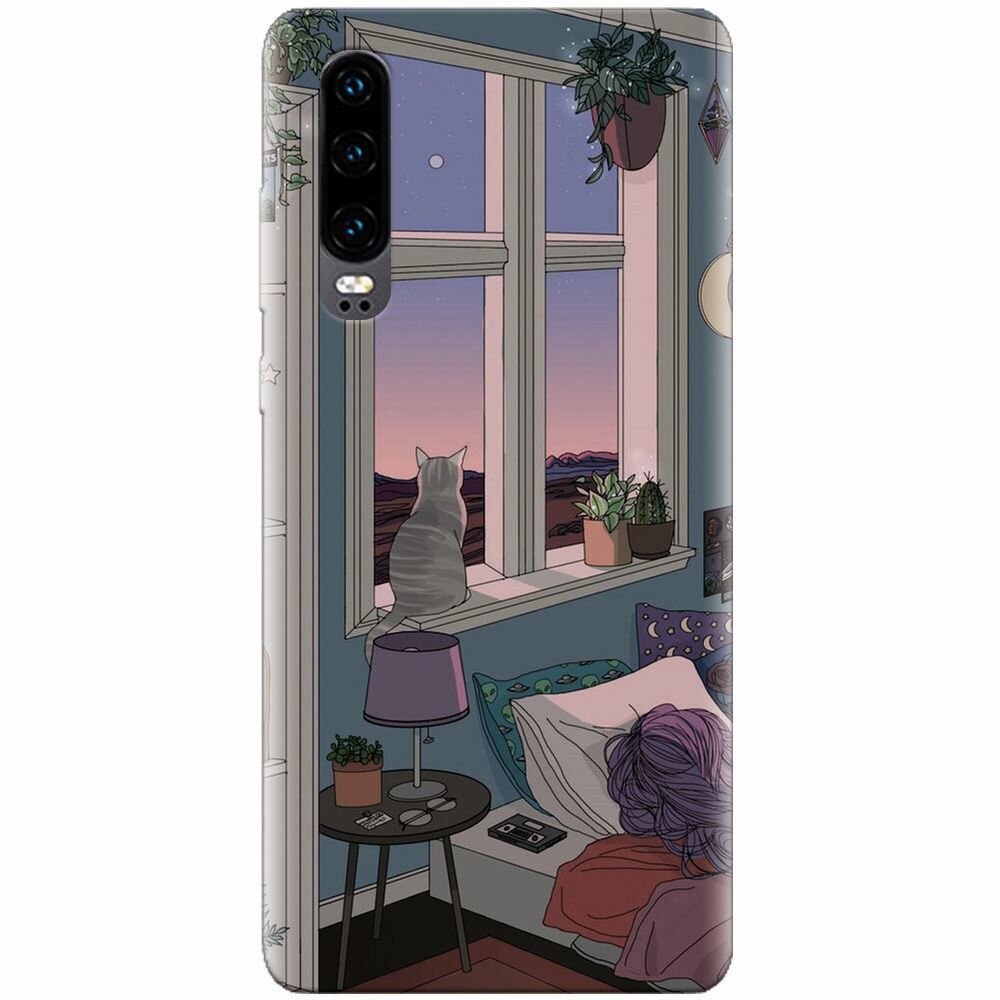 Husa silicon pentru Huawei P30, Girl Room