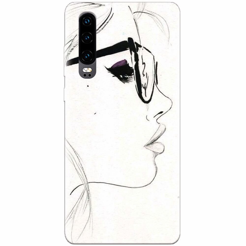 Husa silicon pentru Huawei P30, Girl Face