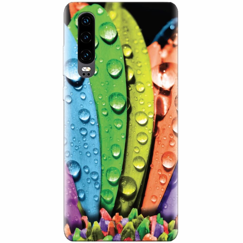 Husa silicon pentru Huawei P30, Colorful Daisy Petals