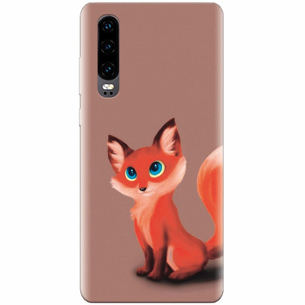 Husa silicon pentru Huawei P30, Fox Cartoon Animal And