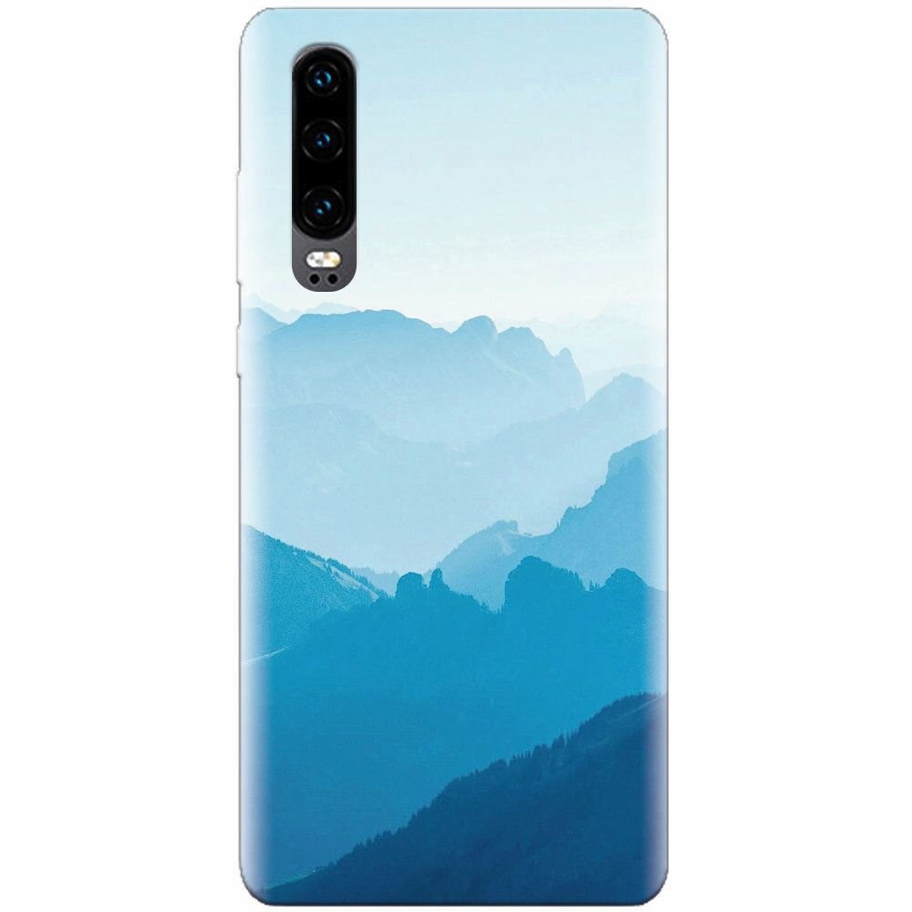 Husa silicon pentru Huawei P30, Blue Mountain Crests