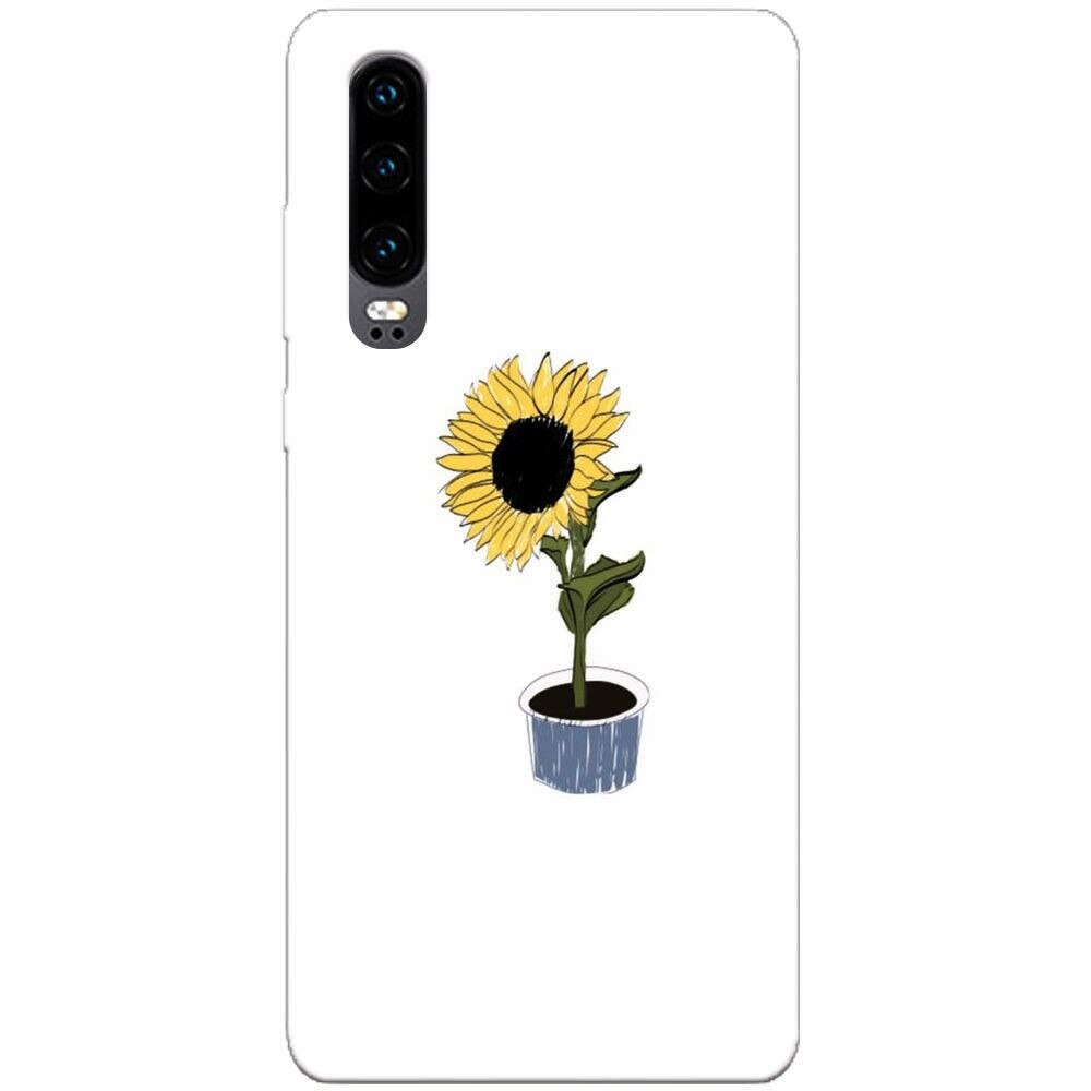 Husa silicon pentru Huawei P30, Sun Flower