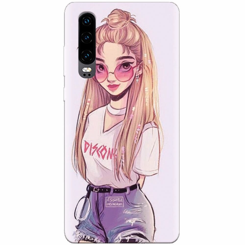 Husa silicon pentru Huawei P30, Girl Look