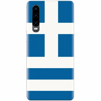 Husa silicon pentru Huawei P30, Greece Flag Husa silicon pentru Huawei P30, Greece Flag