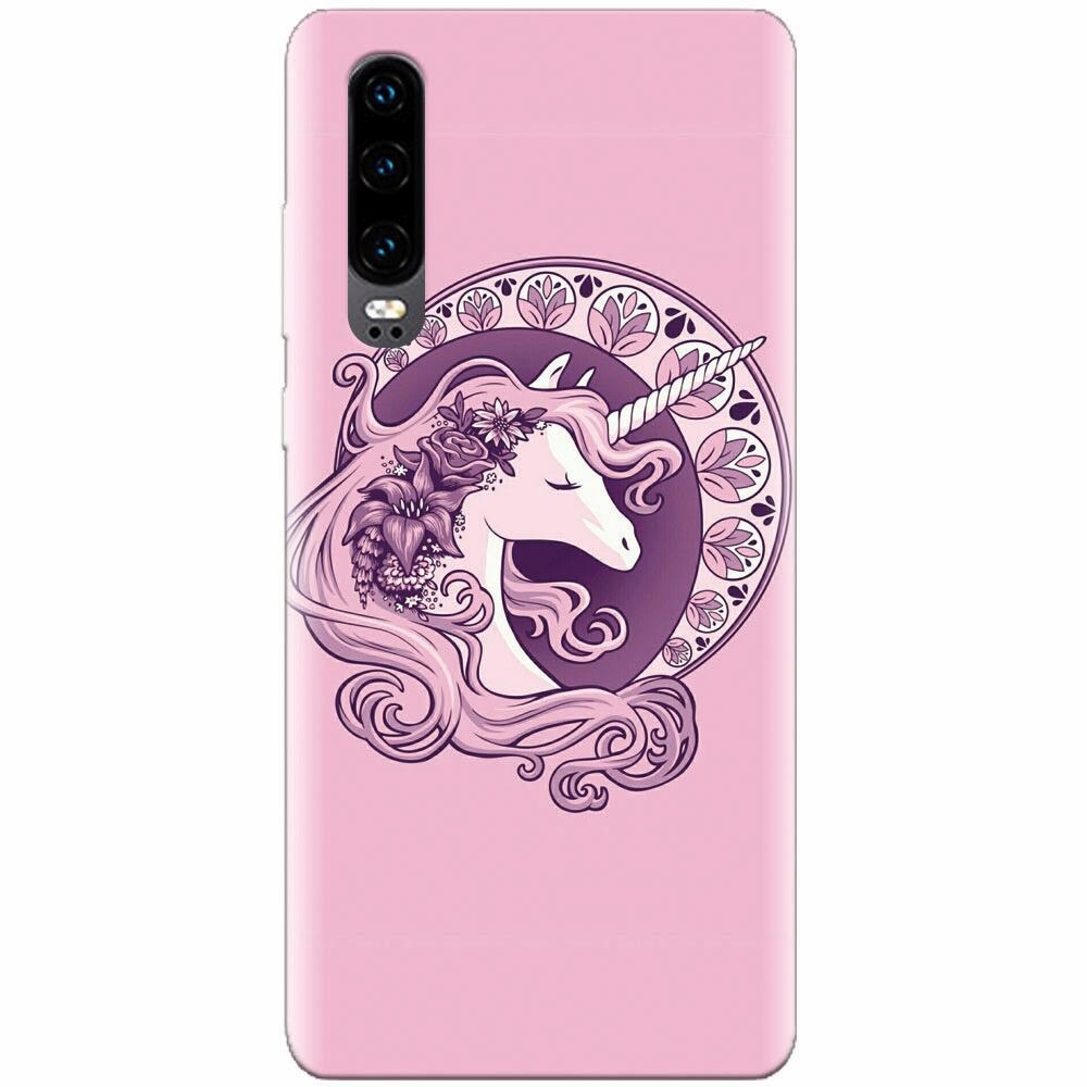 Husa silicon pentru Huawei P30, Purple Unicorn