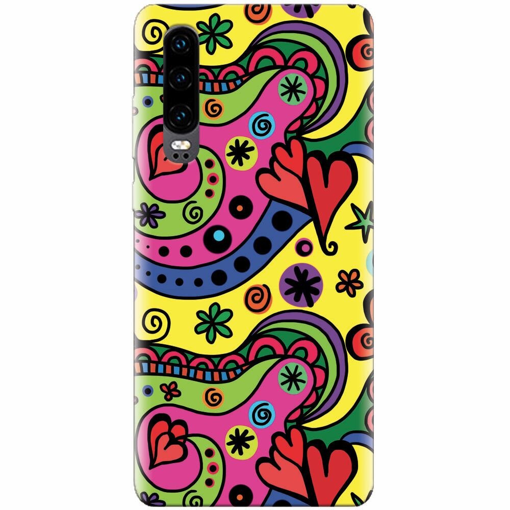 Husa silicon pentru Huawei P30, Heart Color